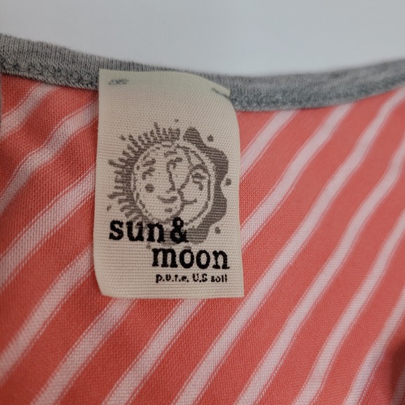 Sun & Moon Gray/Peach Knit Maxi Sundress Size‎ Small - Picture 7 of 8